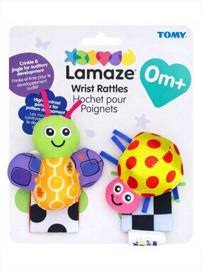 Lamaze High-Contrast Color Wrist Rattles For 0+ New Sealed